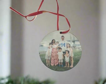 Personalized Holiday Ornaments - Christmas Village, Santa Claus, Snowman & More - Custom Family Portraits, Double-Sided