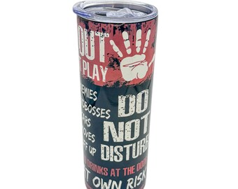 Elevate Your Gaming Setup with this 20 OZ. Sublimation Stainless Steel Tumbler