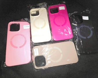 iPhone 16 Case MagSafe Silicone, for 16 Pro Max Plus, Pink Black Gray