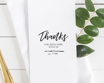 Beach Thank You Card Sign Printable | Instant Download | Coastal Wedding Day Signage
