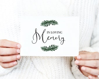 In Loving Memory Winter Wedding Sign Printable | Instant Download | Christmas Wedding Memorial Sign