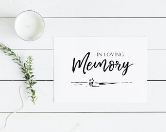 In Loving Memory Beach Wedding Sign Printable | Instant Download | Memorial Sign