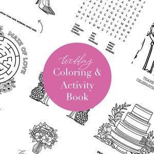 Kids Wedding Activity Coloring Pack | Printables for DIY Wedding | Kids Wedding Table | Wedding Coloring Book | Kids Wedding Favors