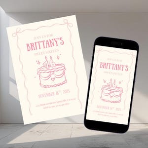 Sweet Sixteen Birthday Invitation