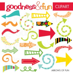 Arrows of Fun Clipart - Digital Arrows Clipart - Instant Download