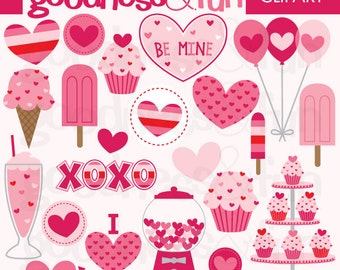 My Sweet Valentine's Day Valentine Clipart - Digital Valentine's Day Clipart - Instant Download