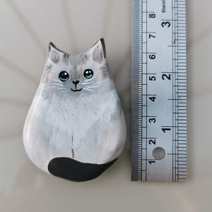 Handmade Clay Cat Magnet | Fridge Decor | Hand-painted Kitten | Pet ...