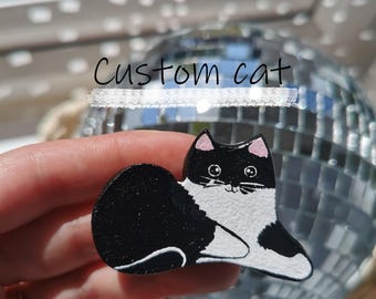 Handmade Clay Cat Magnet | Fridge Clay Magnet | Fridge Decor Hand