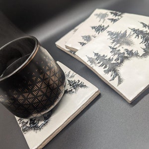Hand Painted Coaster Set of 4