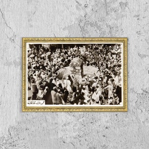 Stoning of the Devil From 1942 Art Printed Poster, Mecca Poster, Historical Views of the Kabaa, Saudi Arabia, Hajj, Islamic Art