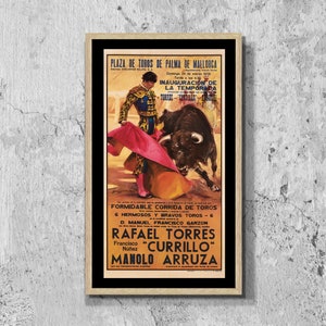 Spanische Stierkampf-Plakat-Druck auf Leinwand, Spanien-Reise-Tourismus-Plakat-Wand-Dekor