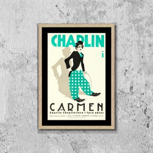Póster impreso en lienzo de la película Carmen de Charlie Chaplin, póster de película, póster publicitario impreso, impresiones de póster de viaje