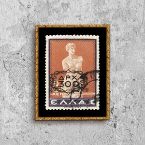 Póster con foto enmarcada de Afrodita de Milos, historia griega, fotografía con franqueo griego, decoración de pared