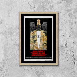 Murder on the Orient Express 1974 Film Plakat Druck Leinwand, Filmplakat, Werbeplakat gedruckt, Kino Plakat Druck