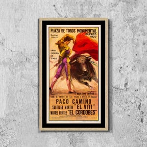 Póster de la Plaza Monumental de España (lienzo enmarcado), cartel de corridas de toros, póster de turismo de viajes, decoración del hogar
