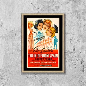 The Kid From Spain Film Poster Druck Leinwand, Filmposter, Werbeposter gedruckt, Kino Kunstdruck, Reiseposter Druck