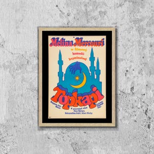 Póster de la película Topkapi 1964, póster de la película de la ciudad de Estambul, póster publicitario impreso, impresiones de pósteres de viaje
