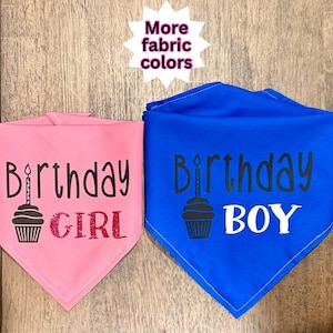 Snap-On Birthday Dog Bandana: Party Outfit for Girl or Boy