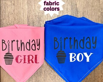 Snap-On Birthday Dog Bandana: Party Outfit for Girl or Boy