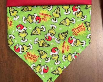 Naughty or Nice Pet Bandana | Reversible Holiday Bandana