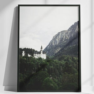 Neuschwanstein Castle Digital Image, Schloss Neuschwanstein, Neuschwanstein Print, Castle Print, Printable Wall Art, Germany Photo Print