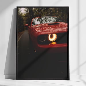 Dodge Challenger, Supercar Wall Art, Muscle Car Digital Print, Automotive, Auto Printable Poster, Classic Car Wall Art