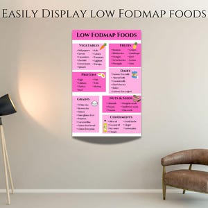 Low Fodmap Food Guide. Easily Display IBS Friendly Foods. Downloadable & Printable Template. IBS Food Chart / Meal Planning Ideas.