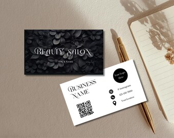 Custom Esthetician Business Card | Editable Canva Template with Custom QR Code | Lash Tech, Nail Tech, Hair Stylist, Beauty Salon, Skin Care