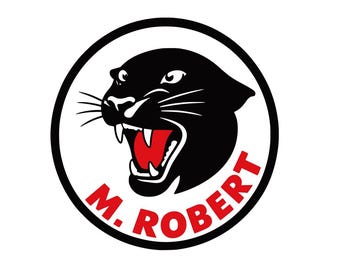 M. Robert Panther Reproduction Decal, Old School Vintage Motocross