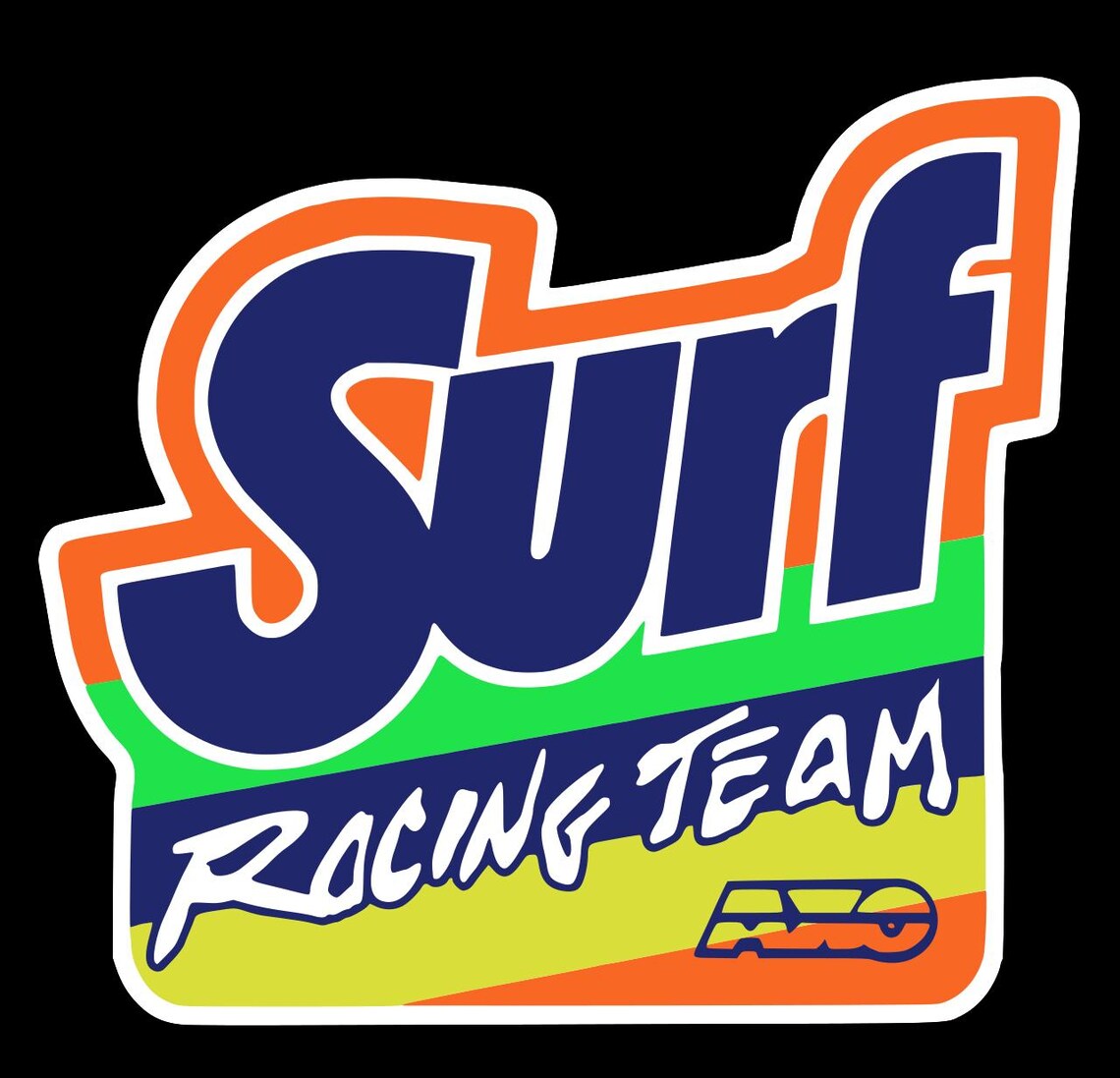 Surf Racing Team AXO Reproduction Decal or T-shirt, Old School Vintage ...
