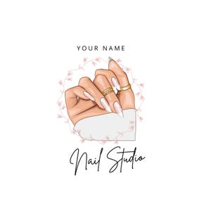 Kundenspezifisches Nagel-Studio-Logo-Nagel-Kunst-Salon-Logo-Design-Visitenkarte-Design für Nail-Tech-Logo-Design für Nagel-Künstler-Nagel-Kunst-Business-Logo