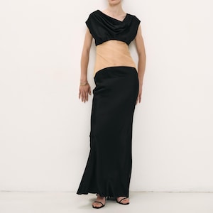 Black Maxi Evening Dress, Long Formal Black Dress for Women, Elegant Sleeveless Maxi Gown, Floor Length Black Evening Outfit