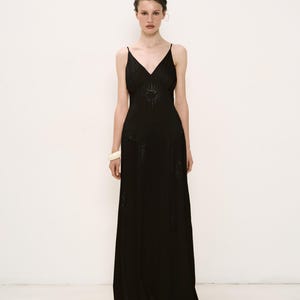 Silk Evening Maxi Dress for Women, Long Formal Gown with Thin Straps, Elegant Handmade Dress for Christmas Party, New Year or Holiday Event