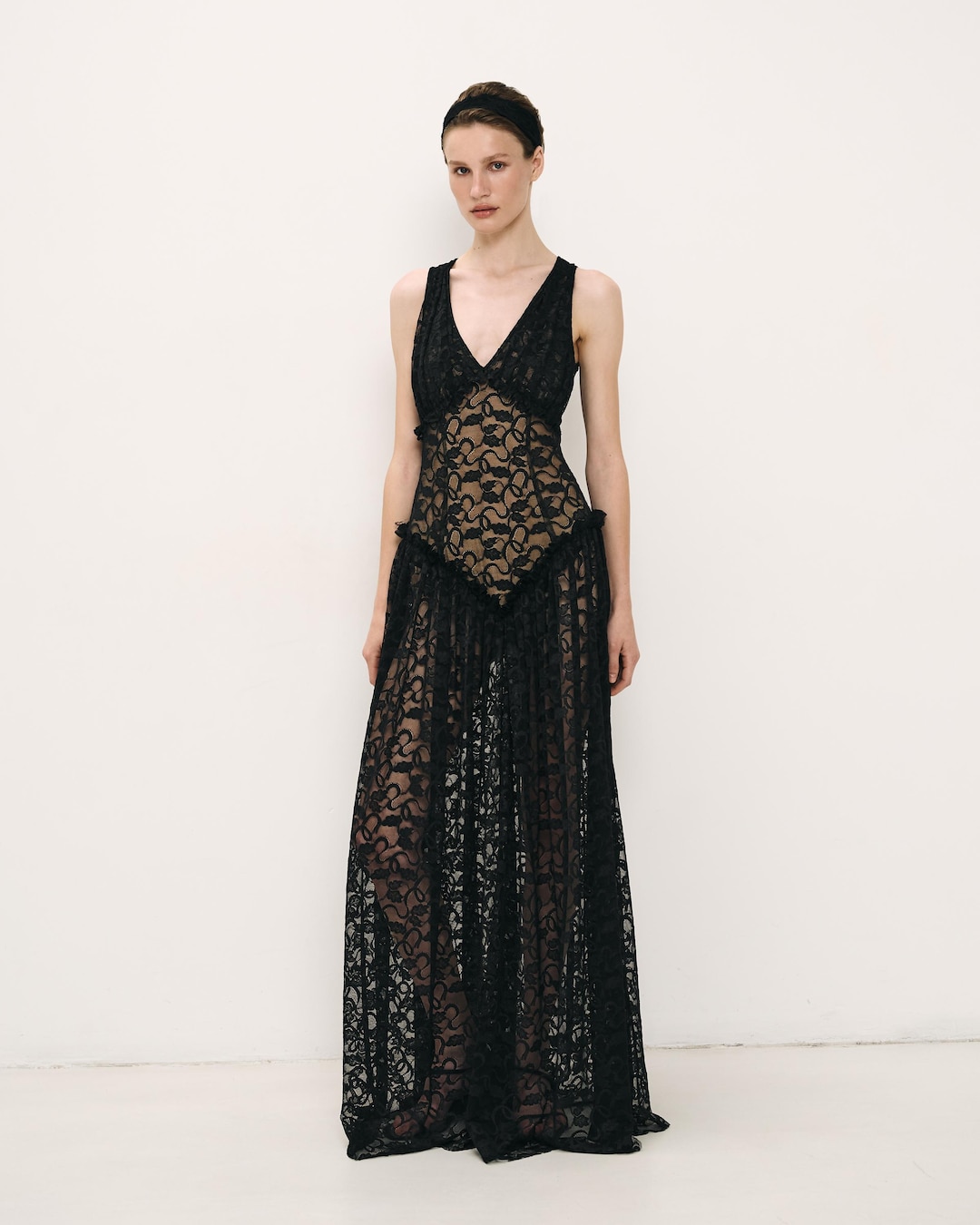 fitted lace wedding dress Romantic Long Sleeve Maxi Dress + Lace