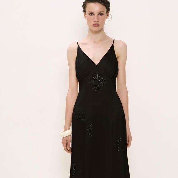 Silk Evening Maxi Dress for Women, Long Formal Gown with Thin Straps, Elegant Dress for Christmas Party, New Year or Holiday Event Outfit