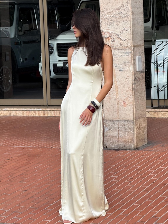 knee length dresses for ladies Chic and Holland HF110316 - Long Sleeve Sweetheart Evening Dress 2 / Ivory/Nude main image 0
