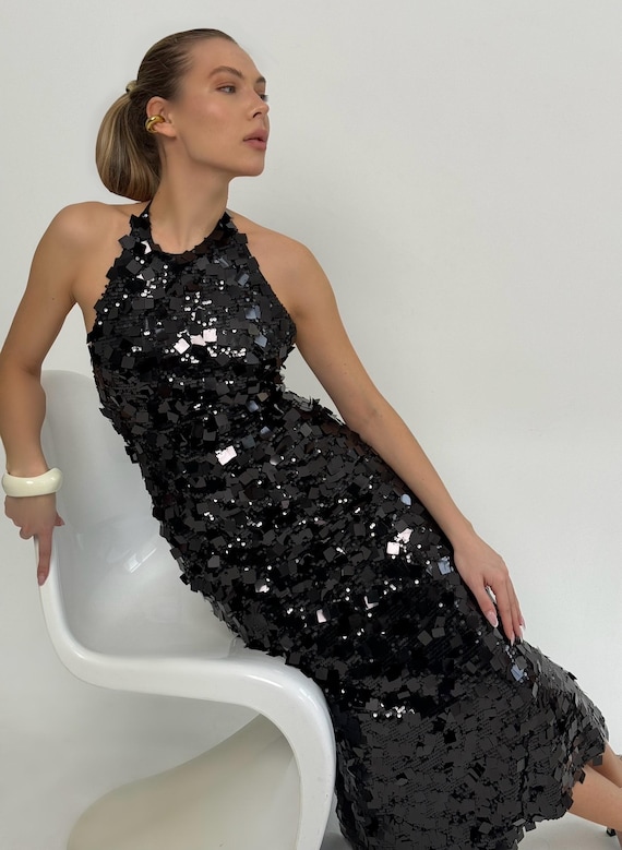 strapless open back dress Silver Sequin Fringe Tiered Spaghetti Strap Mini Party Dress main image 1