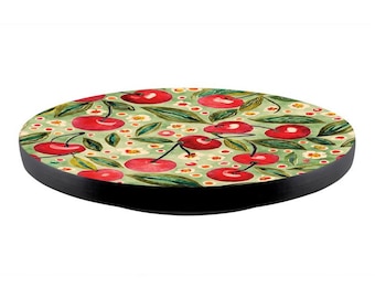 Cherry Lazy Susan, Rotating Baltic Birch Wood Tray