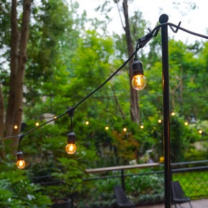 String Light Poles – Metal Garden Light Stands for Yard & Outdoor Events Lighting image 2