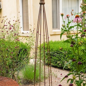 Obelisk Trellis for Climbing Plants | Metal Plant Support for Garden, Planters & Raised Beds | Easy to Install | Yard Art