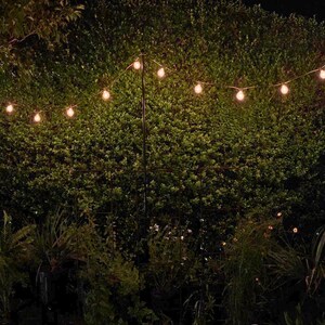 String Light Poles – Metal Garden Light Stands for Yard & Outdoor Events Lighting image 11