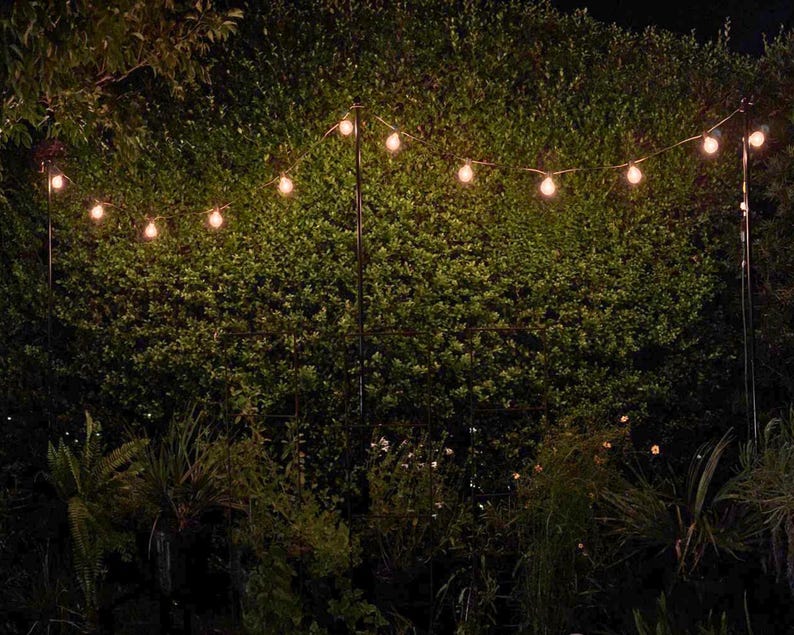 String Light Poles – Metal Garden Light Stands for Yard & Outdoor Events Lighting image 11
