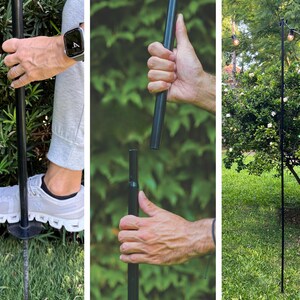 String Light Poles – Metal Garden Light Stands for Yard & Outdoor Events Lighting image 9
