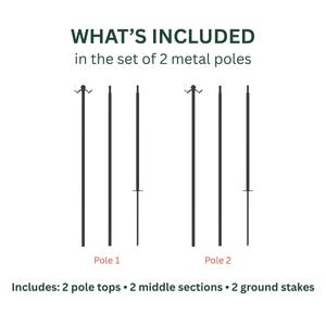String Light Poles – Metal Garden Light Stands for Yard & Outdoor Events Lighting image 5