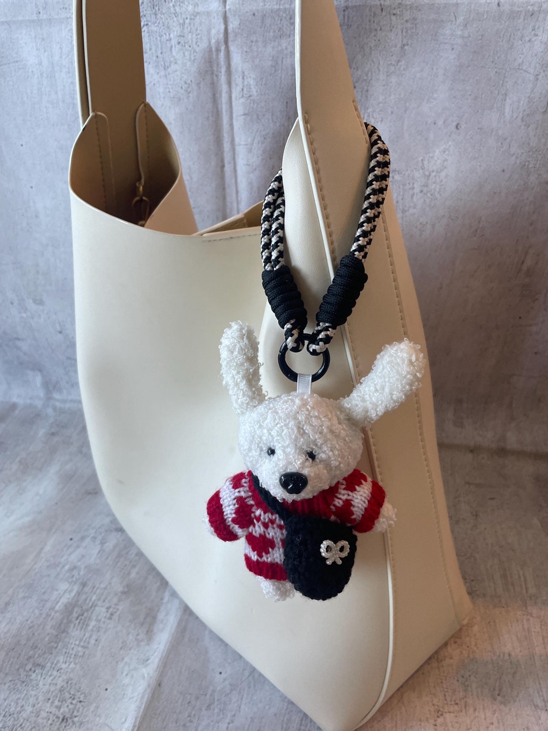 Easter Rabbit Keychain With Bags, Cute Bag Charm Accessory, Kawaii ...