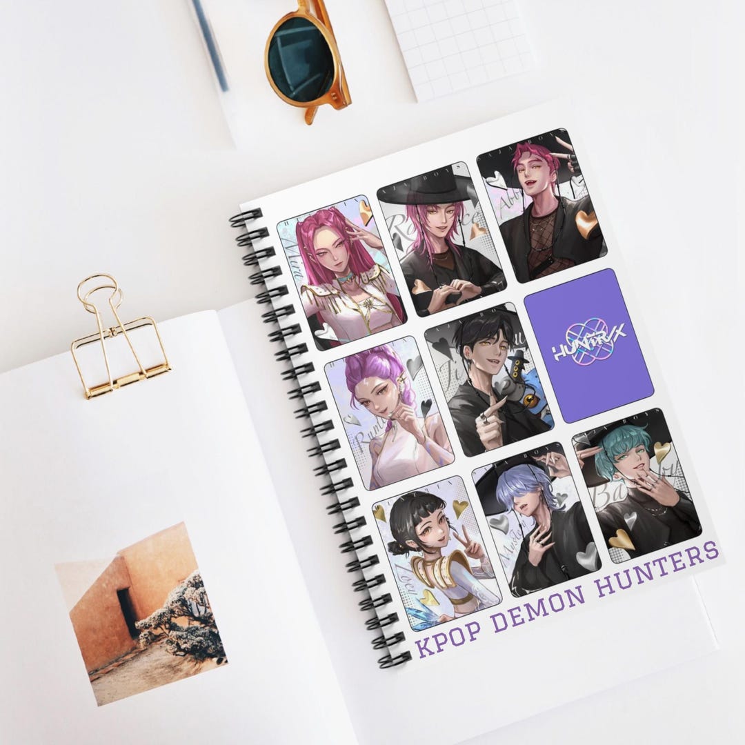 K-pop Demon Hunters Spiral Notebook, Cute K-pop Stationery, Anime ...