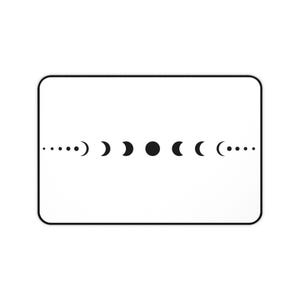 Celestial Phases Desk Mat | Moon Cycle Office Decor, Gaming Mouse Pad, Astrology Gift, Workstation Essentials, Lunar Phase Decor