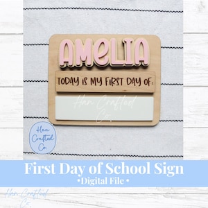 First Day of School SVG | School Dry Erase File | First Day SVG | School Sign File | First Day Digital File | First Day of School Photo Prop
