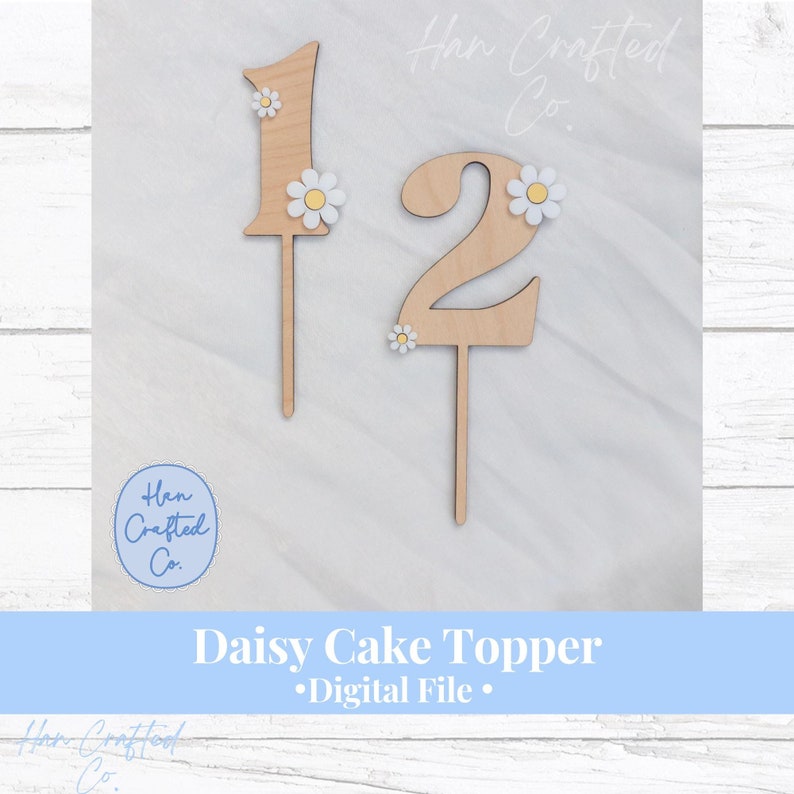 Daisy Cake Topper SVG Bundle | Daisy Cake Topper SVG | Cake Topper File ...