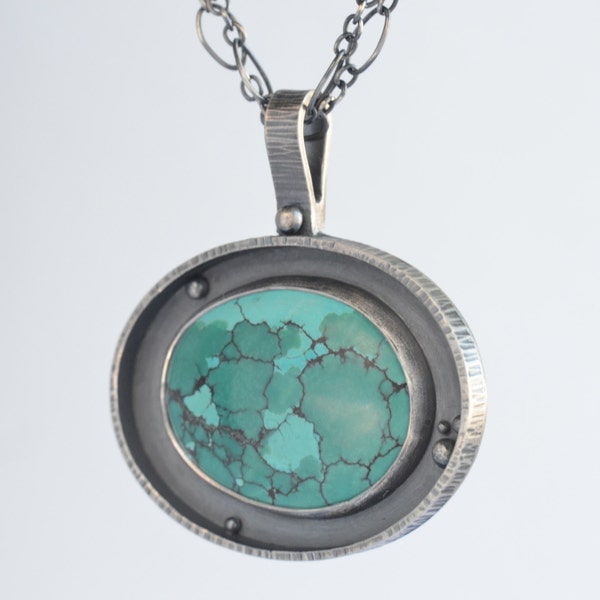 turquoise sterling silver pendant necklace